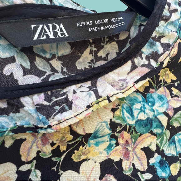 Zara Floral Mini Dress - Picture 3 of 4